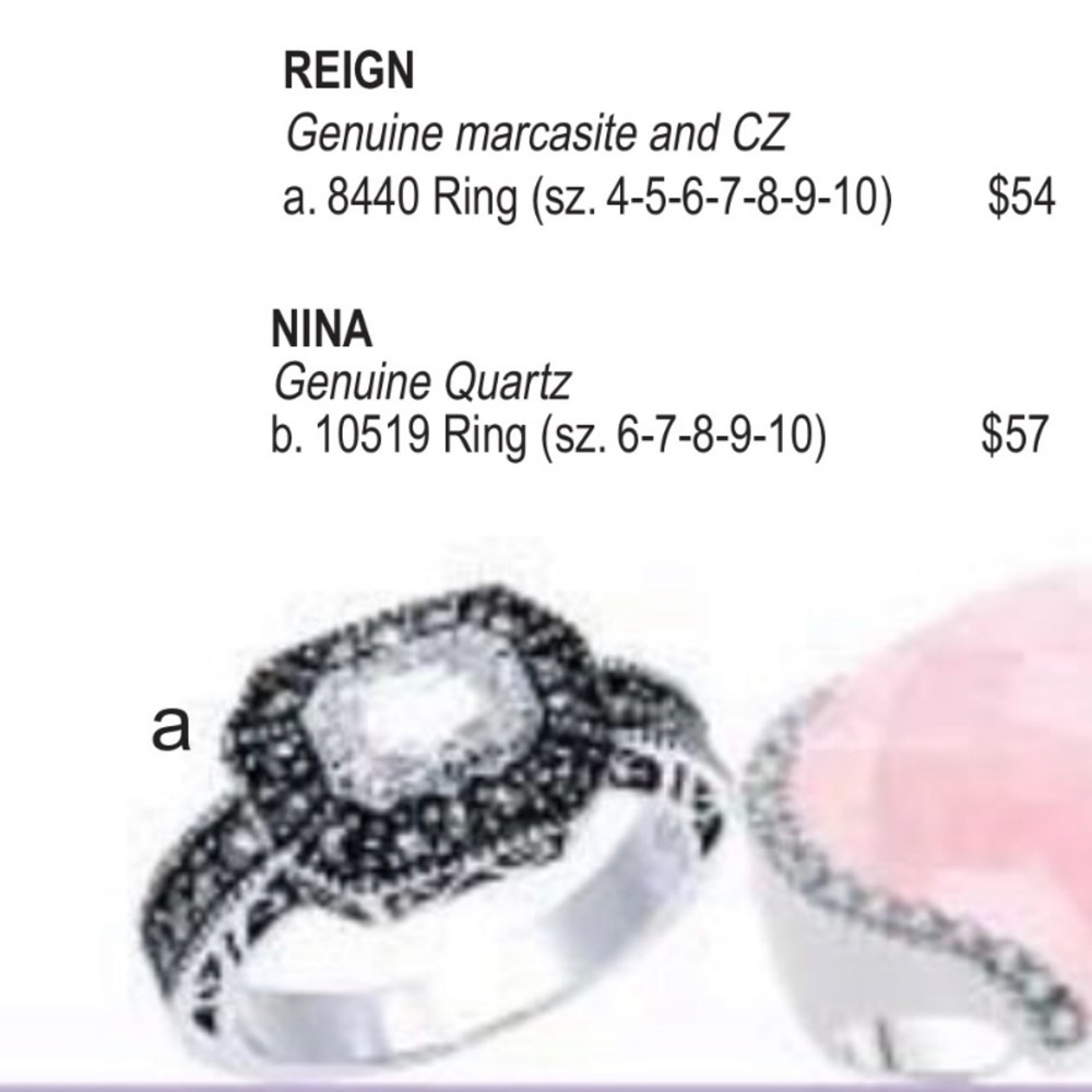 Reign Genuine Marcasite and CZ Ring Women's Ring Size 6 - Picture 5 of 14